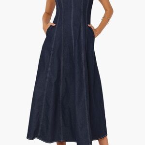 Petal & Pup Callum Sleeveless Denim Maxi Dress